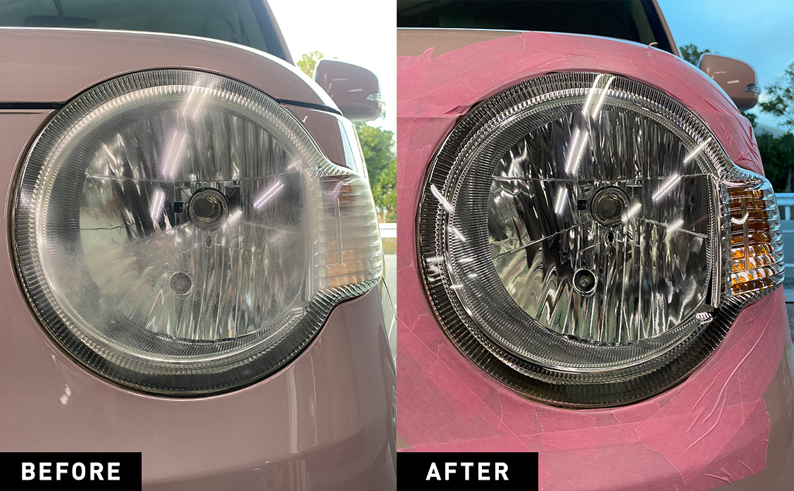 ヘッドライト磨き・黄ばみとり