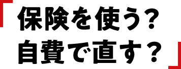 保険を使う？自費で直す？